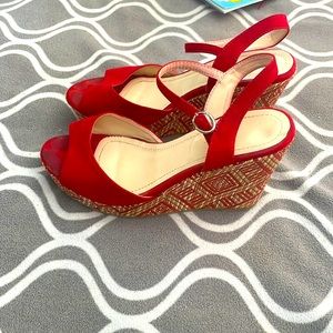 Size 9 wedge sandals in good condition